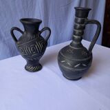 Set of 2 stoneware vases