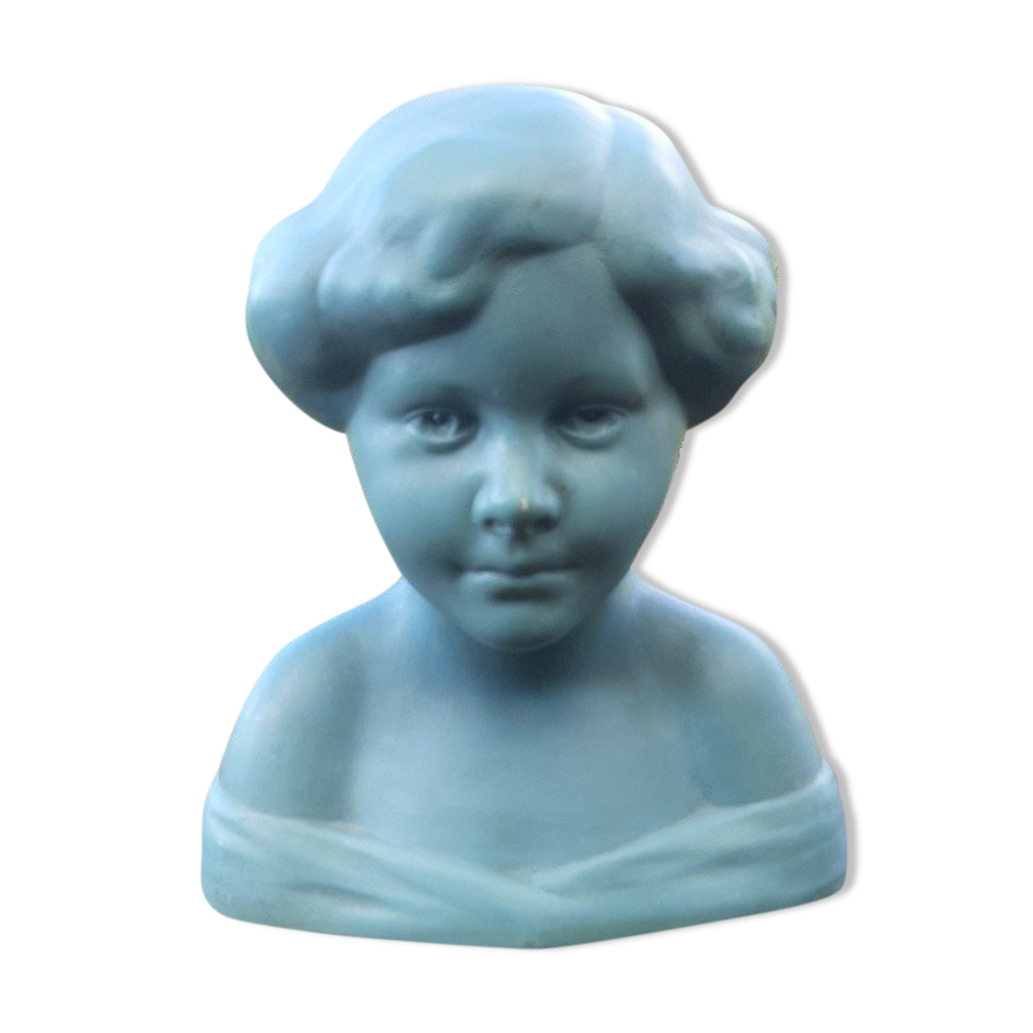 Ceramic bust Sarreguemines France