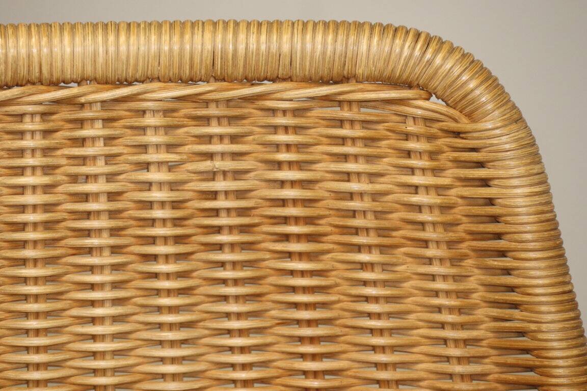 Vintage "Italia 100" model chair by Rotanhuis in woven wicker, 1950s