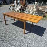 Vintage rectangular extendable teak table from the 60s