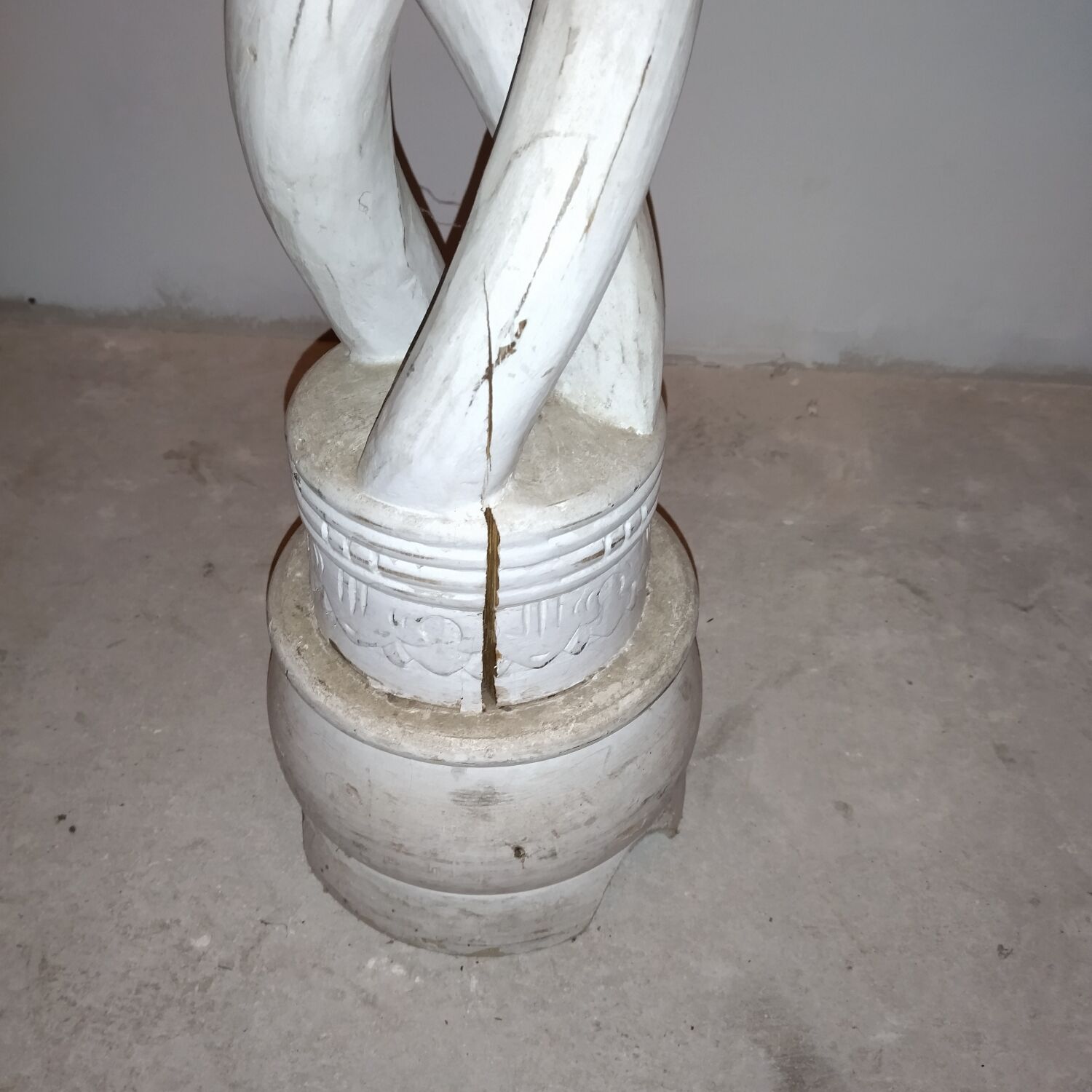 Carved wooden column