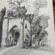 Landscape drawing: le viviers - the ruined tower - 49