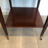 Two-level table in mahogany and brass