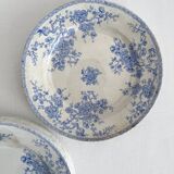 8 flat ironstone plates “Fleurette” Gien