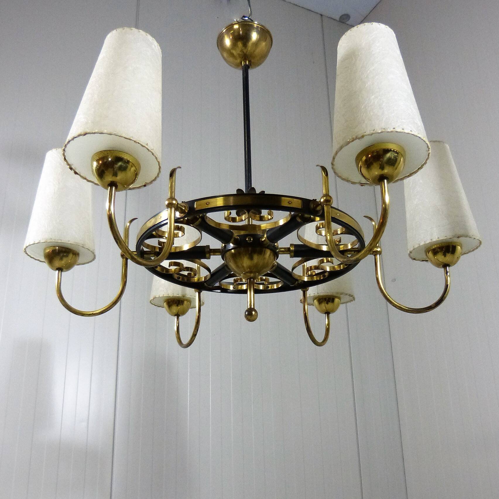 Large brass chandelier Finland 1950’s