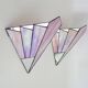 Pair of vintage Tiffany-style Art Deco glass paste wall sconces