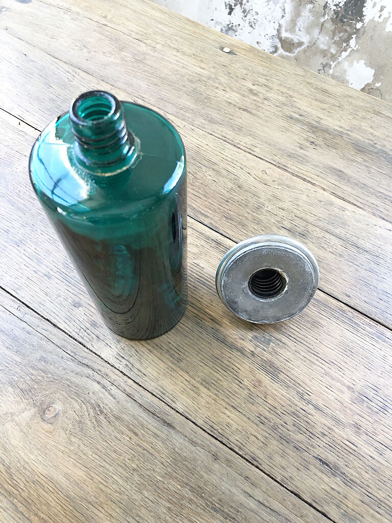 Old zinc cork bottle