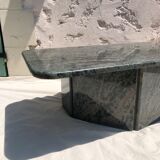 Coffee table in gray green marble