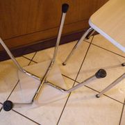 2 Scandinavian Style Stools in Formica and Chrome Steel, 1950s-60s