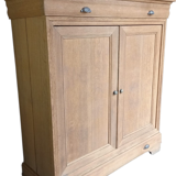 High-style Louis Philippe buffet in solid oak from the 19th century.