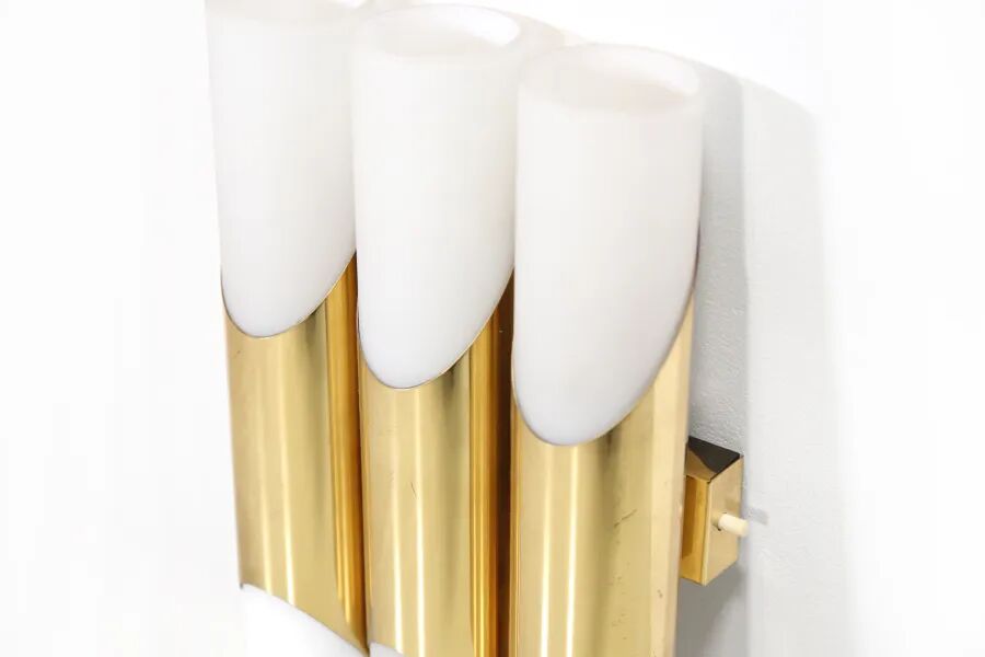 Applique murale en laiton de Rolf Kruger pour Paul Neuhaus Leuchten