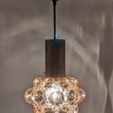 Amber bubble pendant lamp by Helena Tynell for Limburg 60s/70s