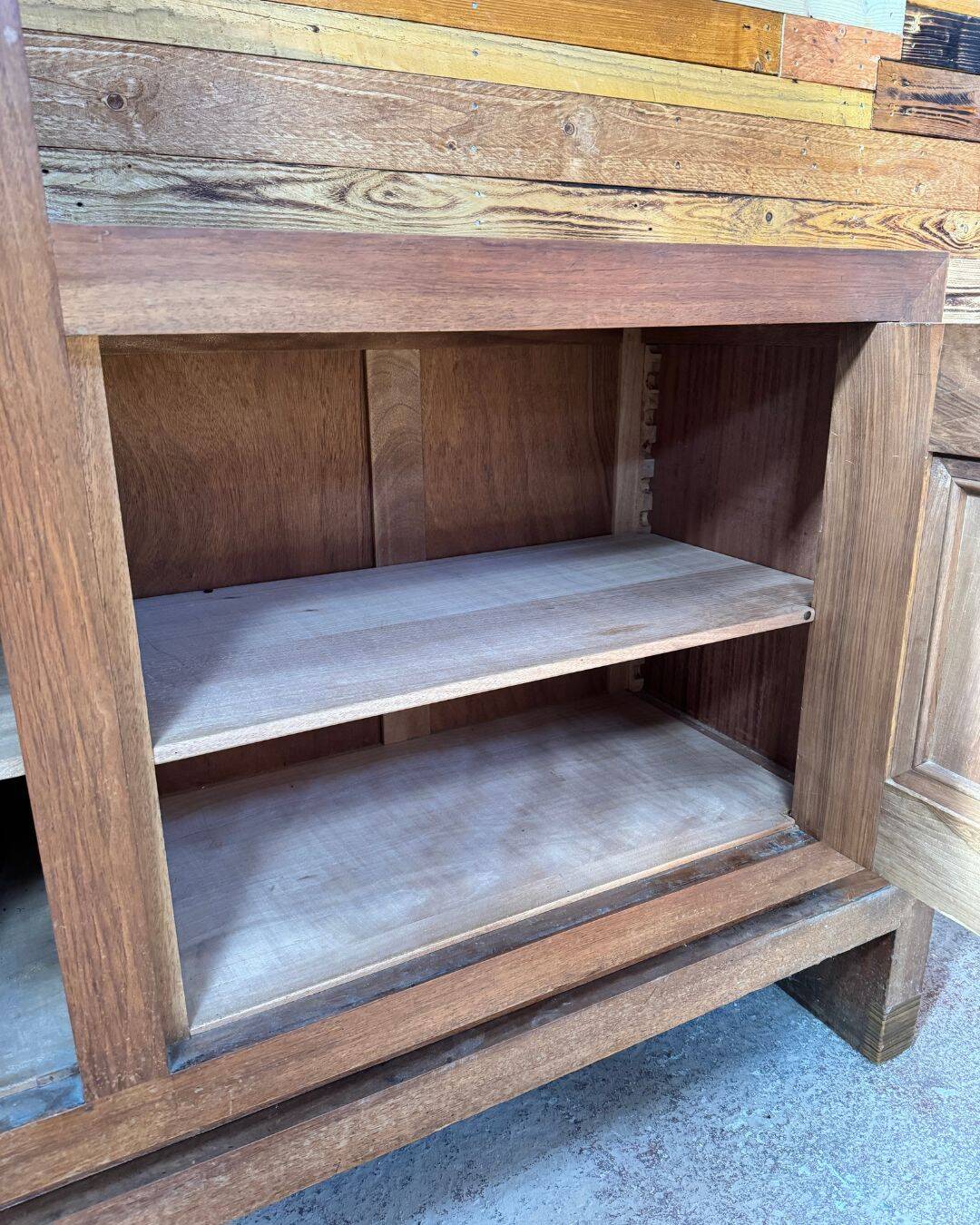 Asymmetrical Art Deco wardrobe in walnut