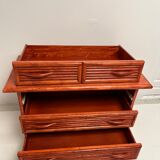 Maugrion rattan chest of drawers from the 60s/70s