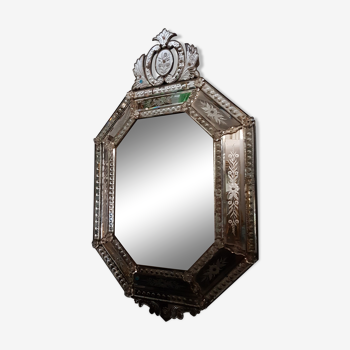 Miroir venitien fin XIXe - 118x72cm