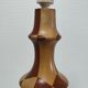 Lampe en bois tourné et incrustation de bois vintage