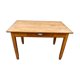 Solid oak farm table with 1 drawer
