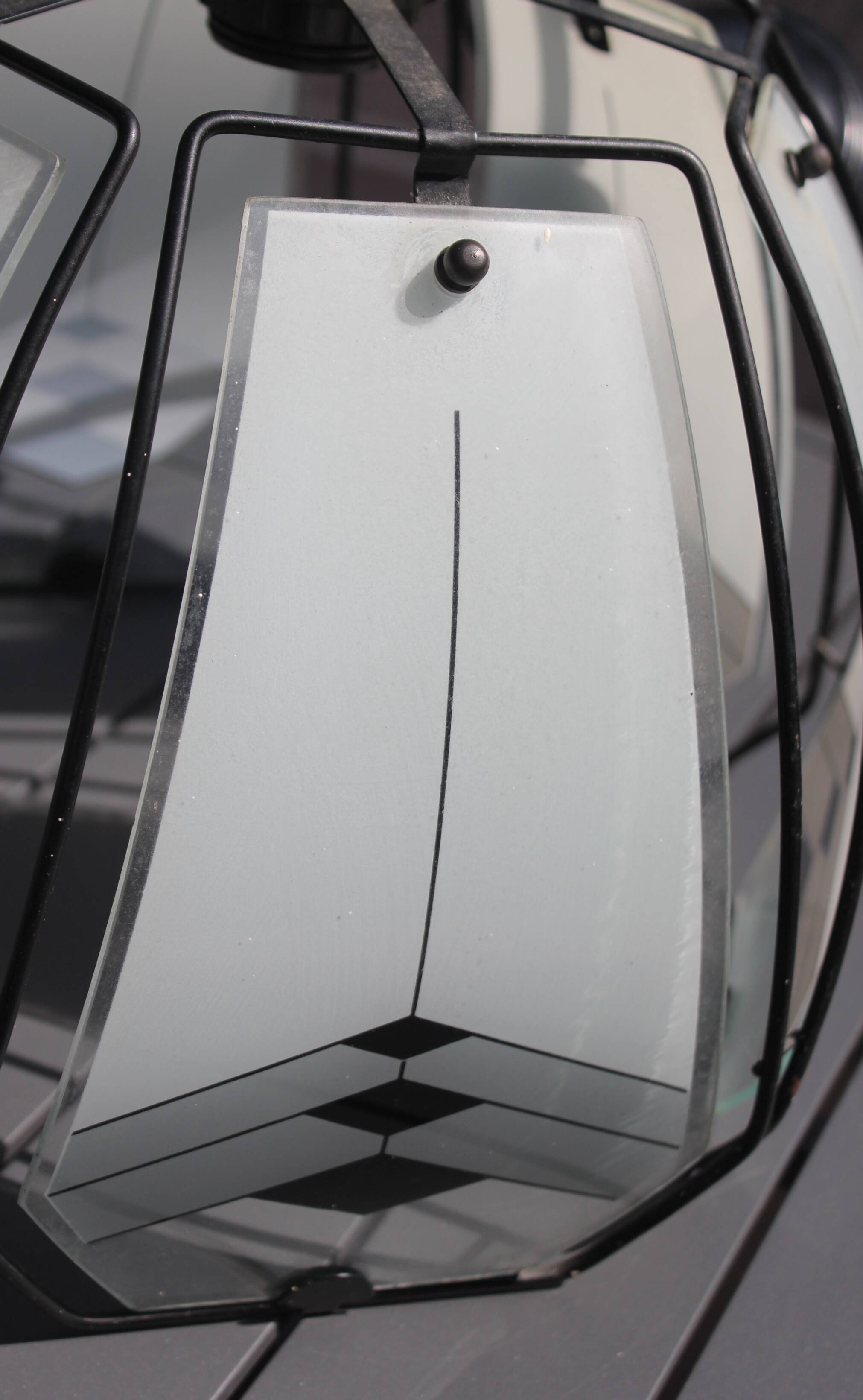 50s design metal and glass tulip ceiling light