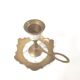 Brass and mother-of-pearl candle holder