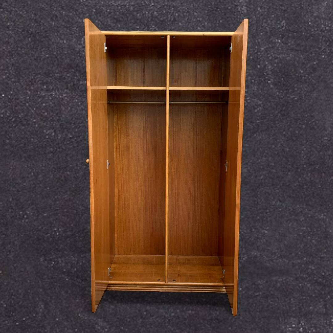 Vintage rattan and woven wicker wardrobe 1970s