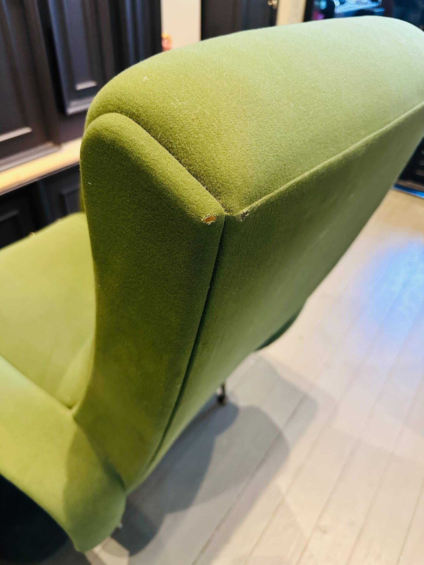 Pair of vintage mid-century organic design armchairs.
