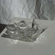Bougeoir étoile en verre vintage D13