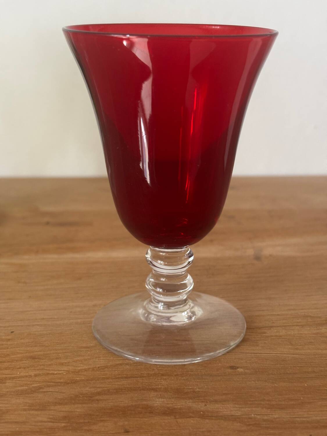 Vintage set of 3 coloured aperitif glasses