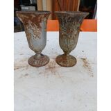 Pair of cast iron vases from 1900 from Charleville-Mézières