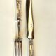 Silver-plated cutlery set with Minerva helmet, Paris