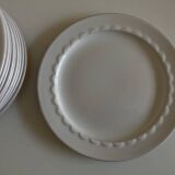 Set of 10 Festons dessert plates by Pierre Motton Gien 1970