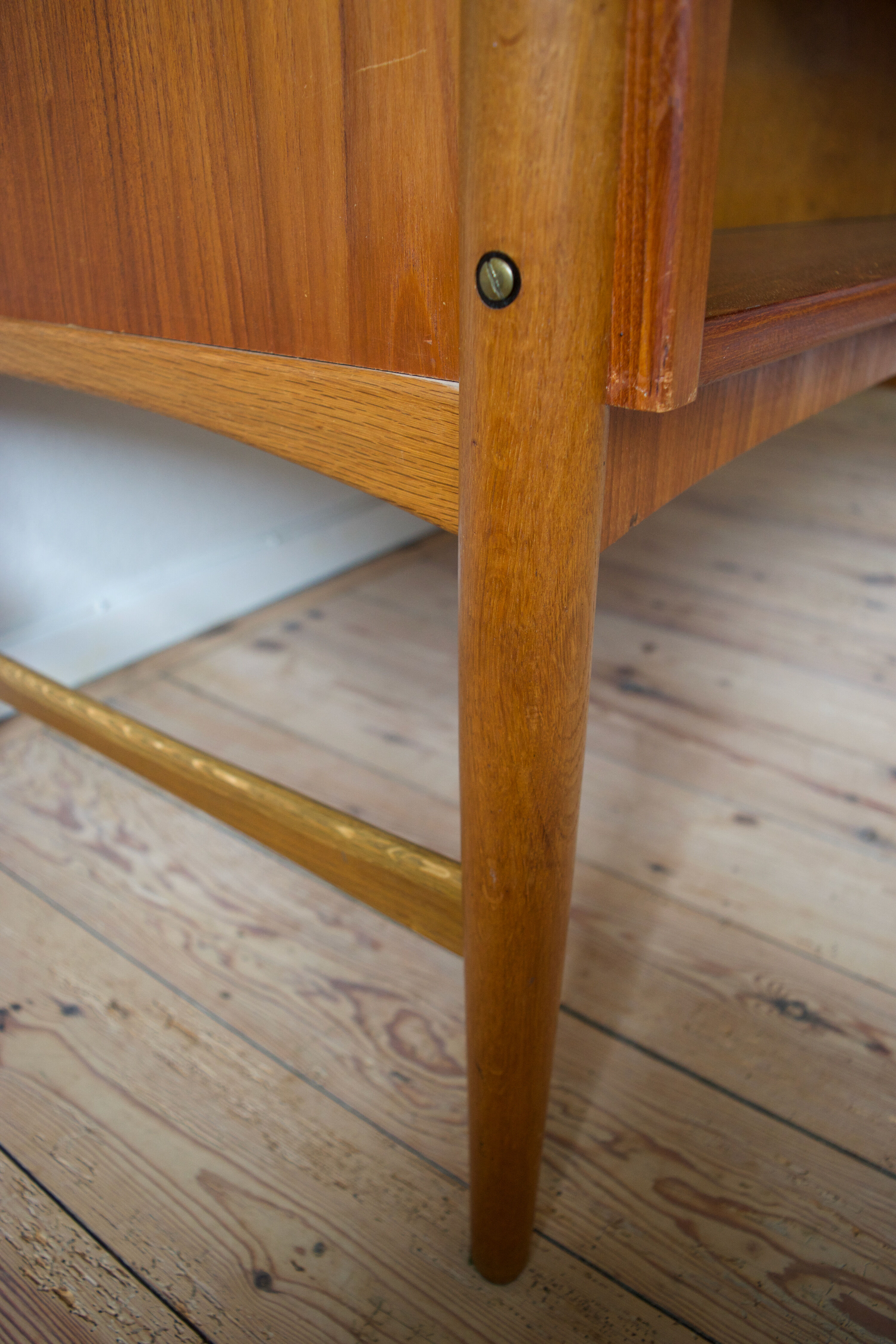 Danish mid-century teak & oak desk, 1950s