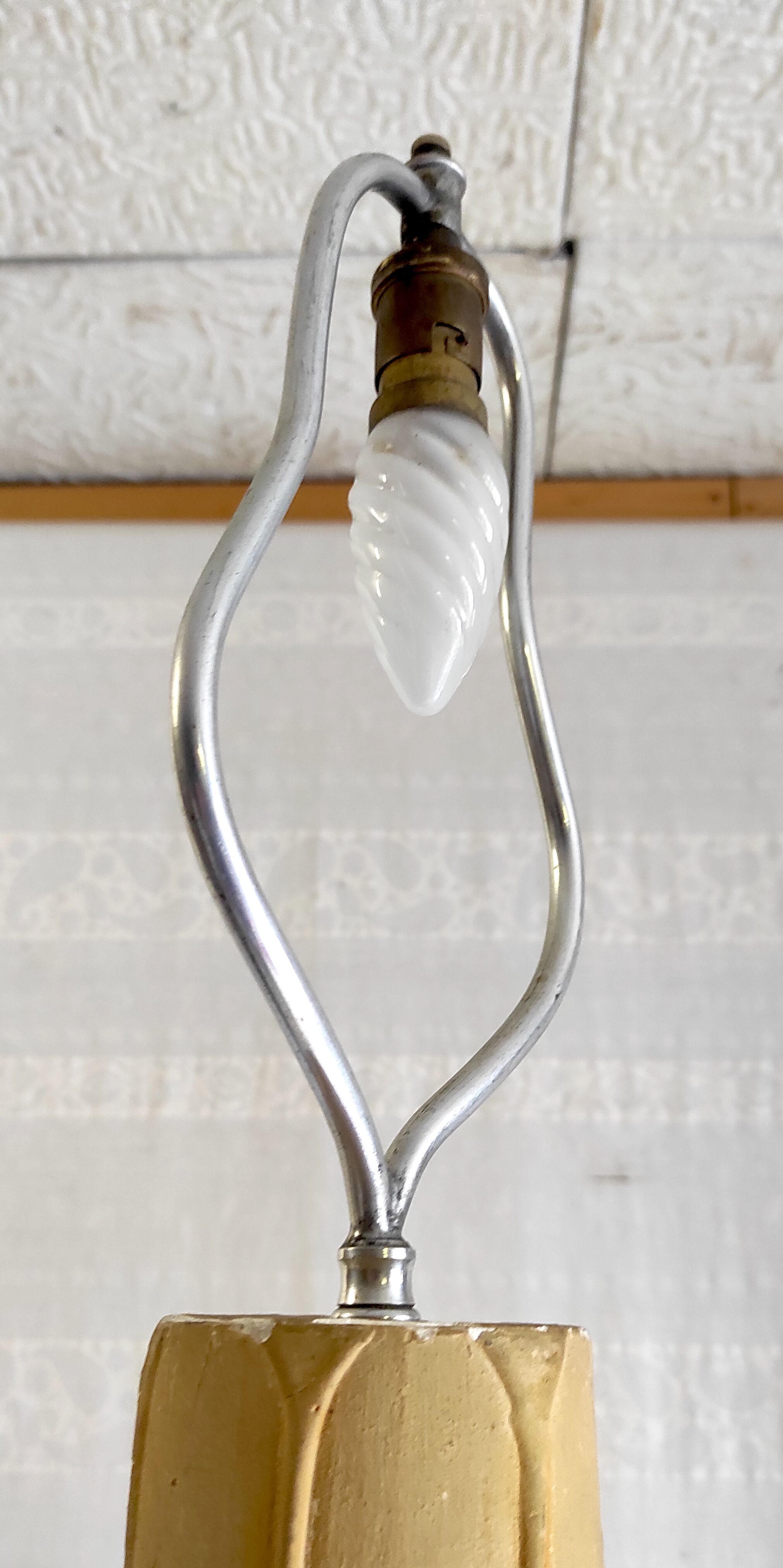 Turned wooden floor lamp – 40s/50s