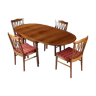 Table à manger danoise en acajou et 4 chaises