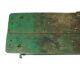 Établi industriel vert unique en bois et métal, 160 cm