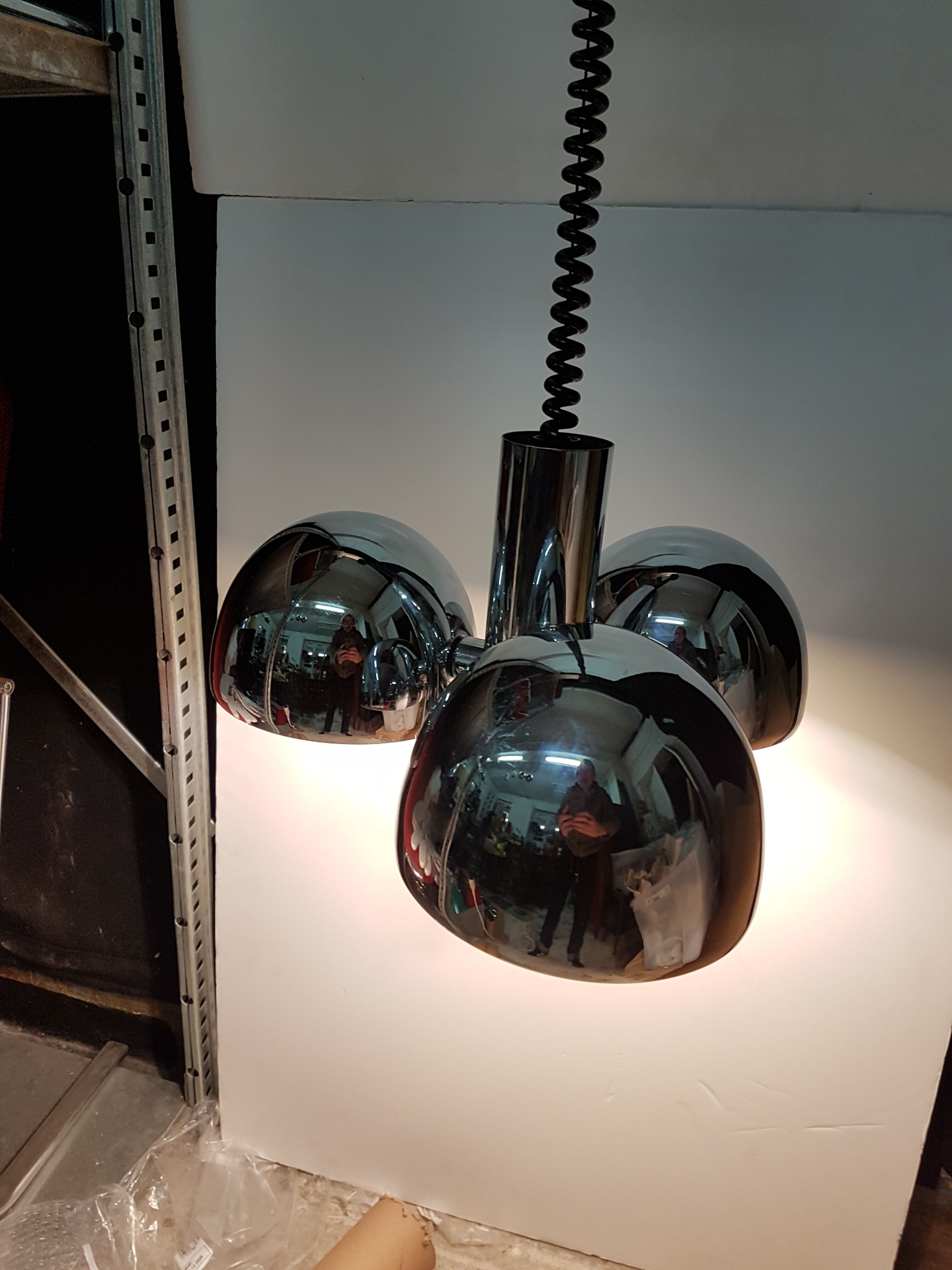 70s Egon Hillbrand design ceiling lamp
