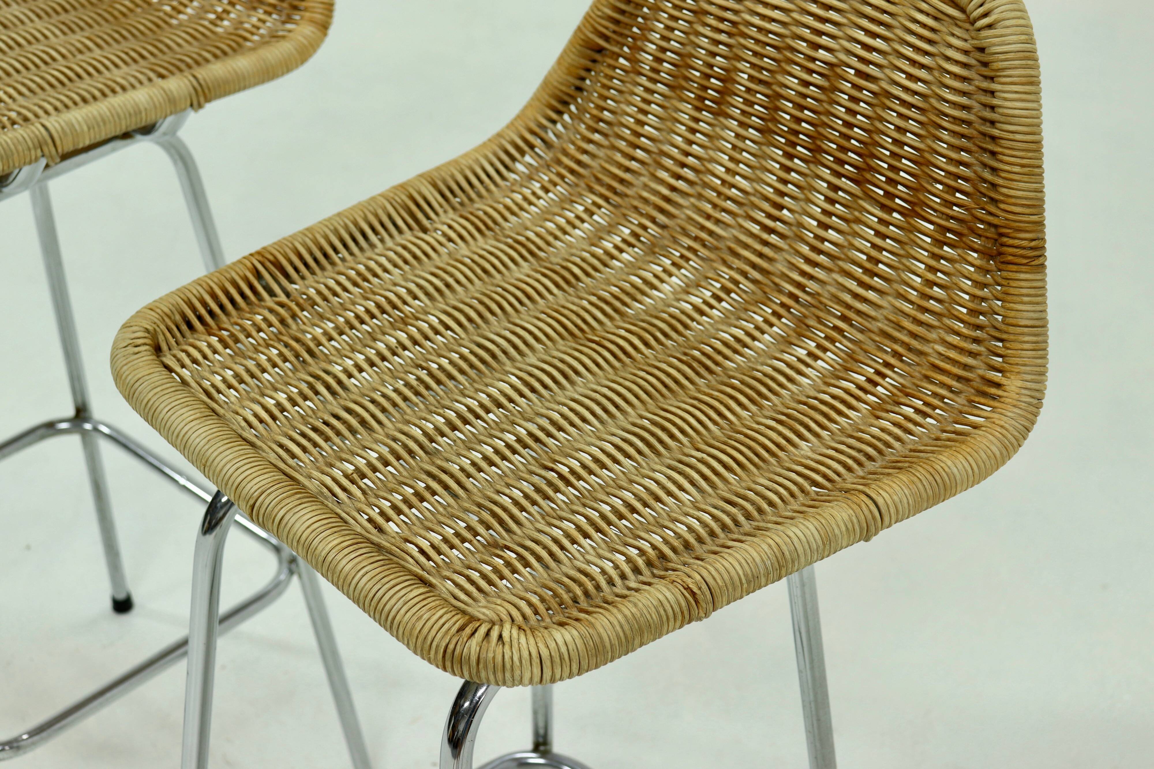 Set of 2 bar stools designed by Dirk van Sliedregt for Rohe Noordwolde 1960