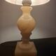 Vintage alabaster lamp with ecru shade – unique piece