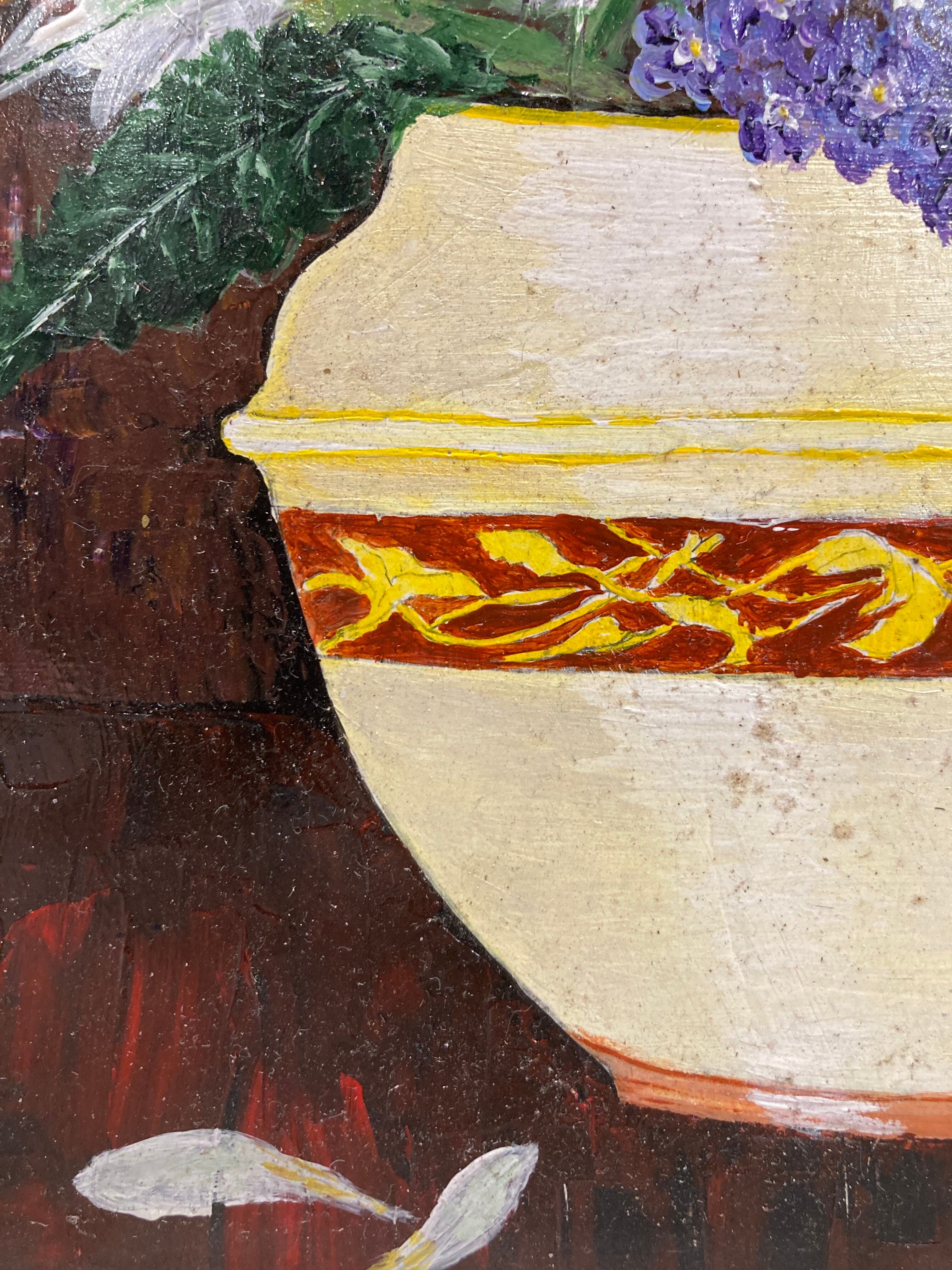 Vintage bouquet painting