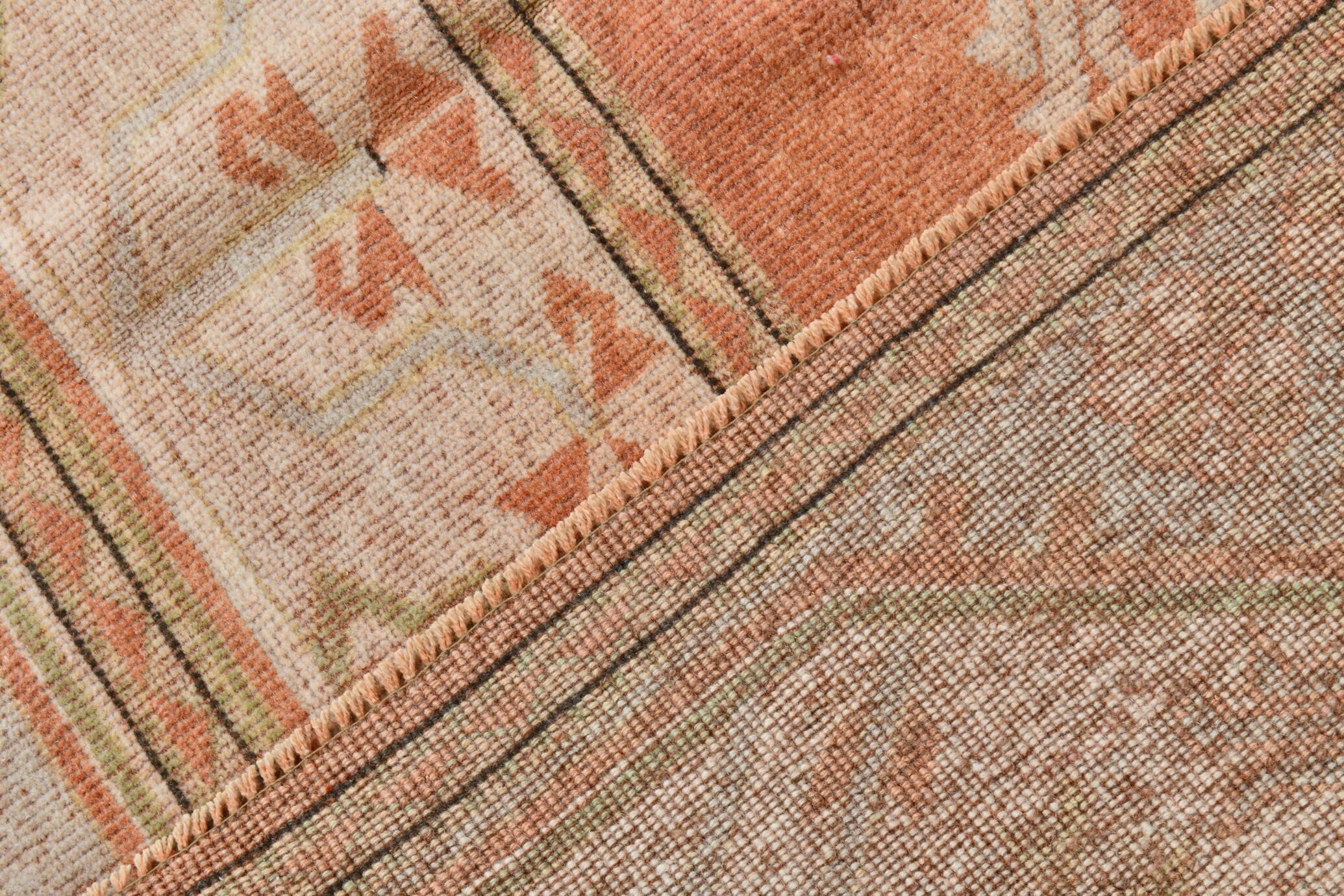 Tapis persan crème pêche 6x9, 195x275 cm