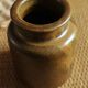 Vintage Brown Marbled Stoneware Vase Pot