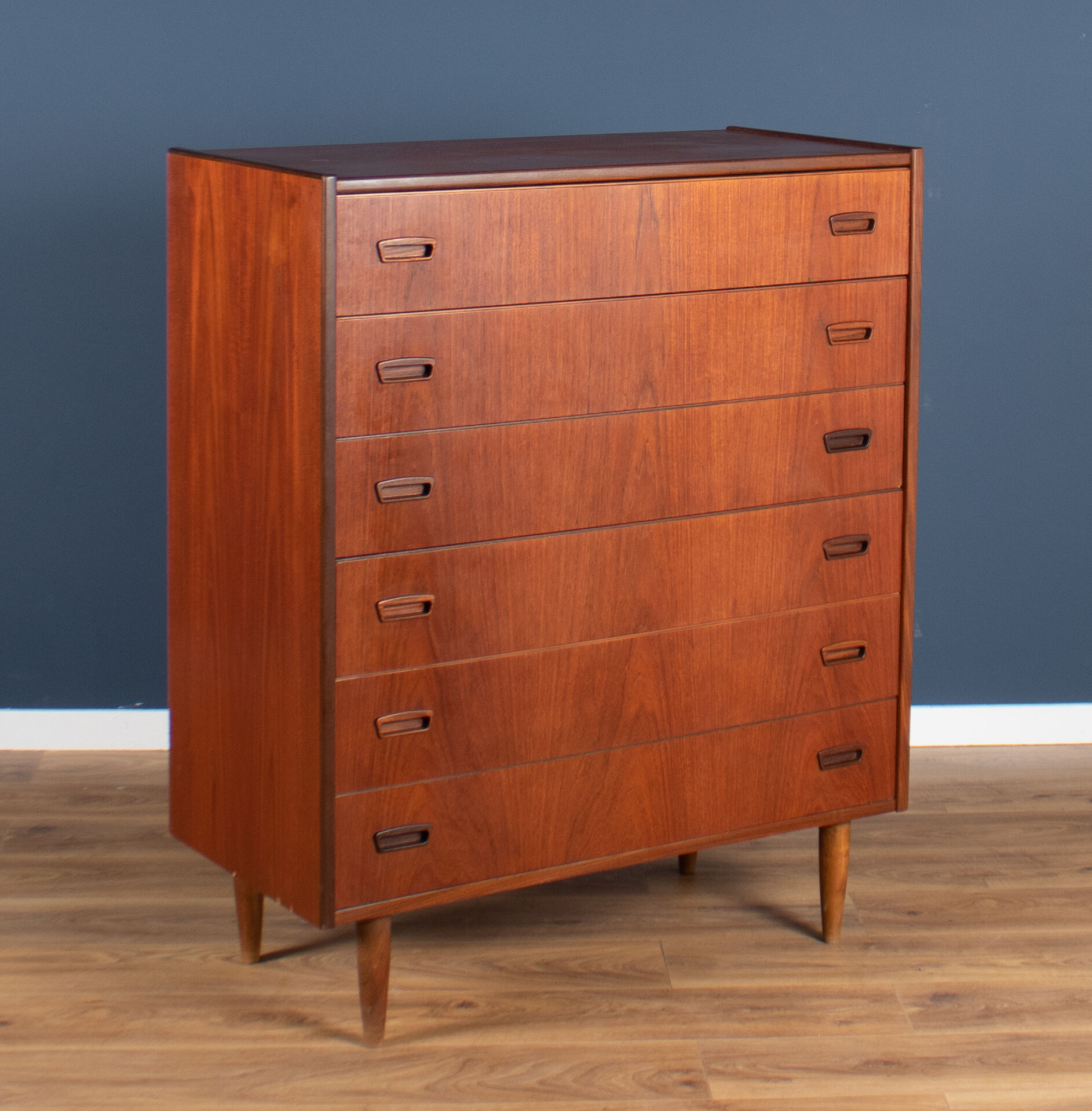Teak 1960s Danish Mid Century Chest Of Drawers
