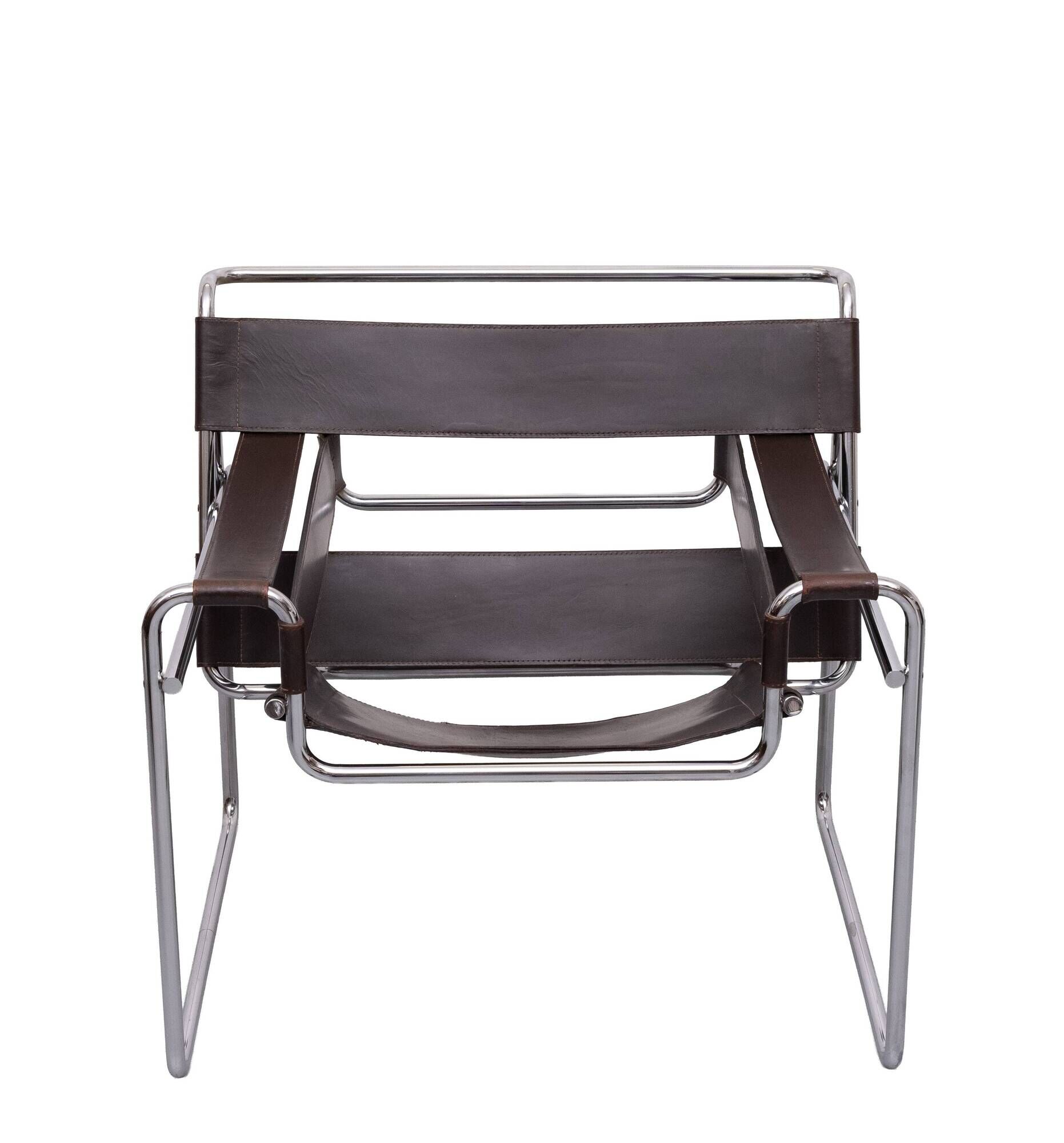 Wassily Dark Brown B3 Armchair Chair by Marcel Breuer for Gavina 1960s