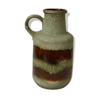 West Germany enamelled ceramic vase vintage 1970, numbered 408-40