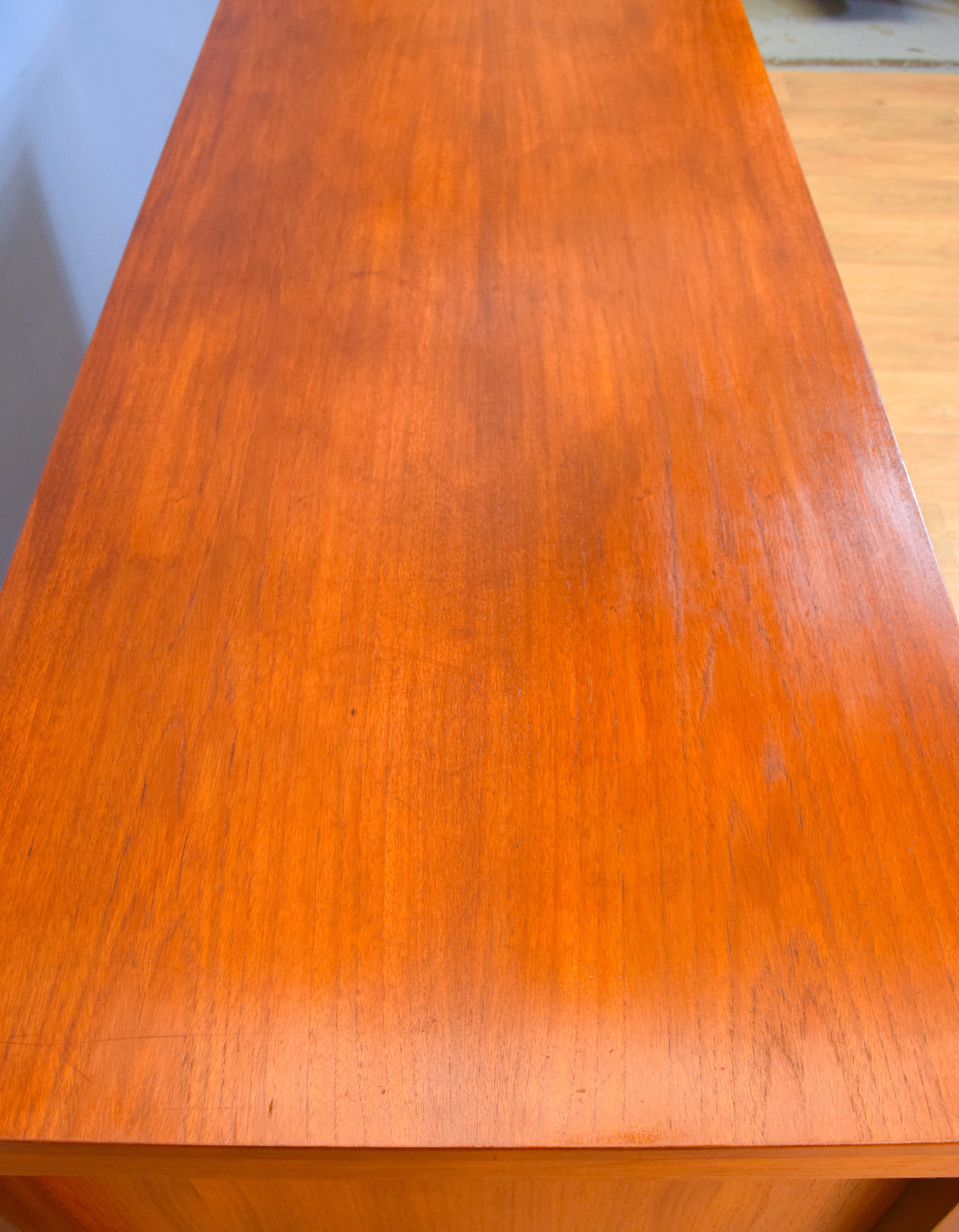 Mid Century Retro Vintage Danish 6 Drawer Teak Desk Domino Mobler 70s