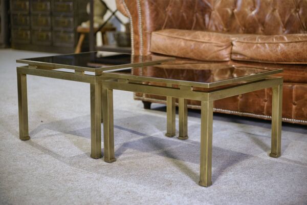 Paire de tables basses Guy Lefevre 1960’s