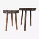 Pair of Brutalist stools – 1970s