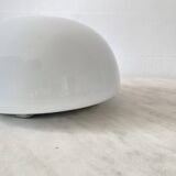 Plafonnier ou applique murale demi lune 20 cm verre opaline blanc 1960 1970