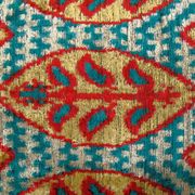 Ikat extra long velvet pillow cover - silk ethnic velvet bench pillow cover - ethnic decorative