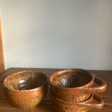 3 stoneware bowls