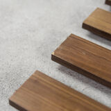 Vintage Mid-Century Scandinavian Modern Teak Wall Coat Rack, 1950s